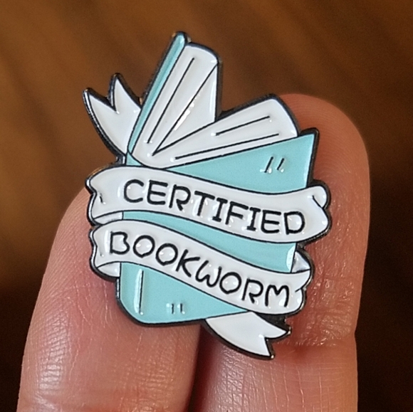 Jewelry - Book Lover Certified BookWorm Pin